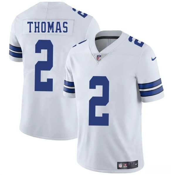 Men & Women & Youth Dallas Cowboys #2 Juanyeh Thomas White 2025 Vapor Untouchable Limited Stitched Jersey